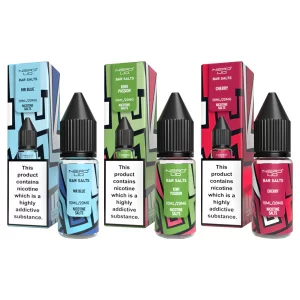 NERD LIQ 20mg Nic Salt India – Mango Peach, Kiwi Passion Fruit Guava, Peach Ice, Cotton Candy, Strawberry Kiwi, and Strawberry flavors.