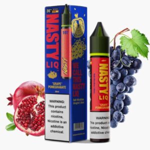Bottle of Grape Pomegranate e-liquid by Nasty Liq Nic Salts in India