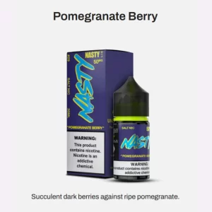 Bottle of Pomegranate Berry e-liquid by Nasty Liq Nic Salts in India