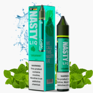 Bottle of Spearmint e-liquid by Nasty Liq Nic Salts in India